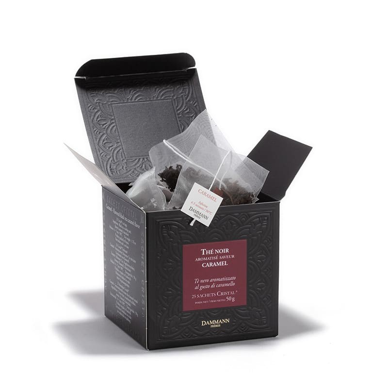THÉ NOIR - CARAMEL, 25 SACHETS CRISTAL ®