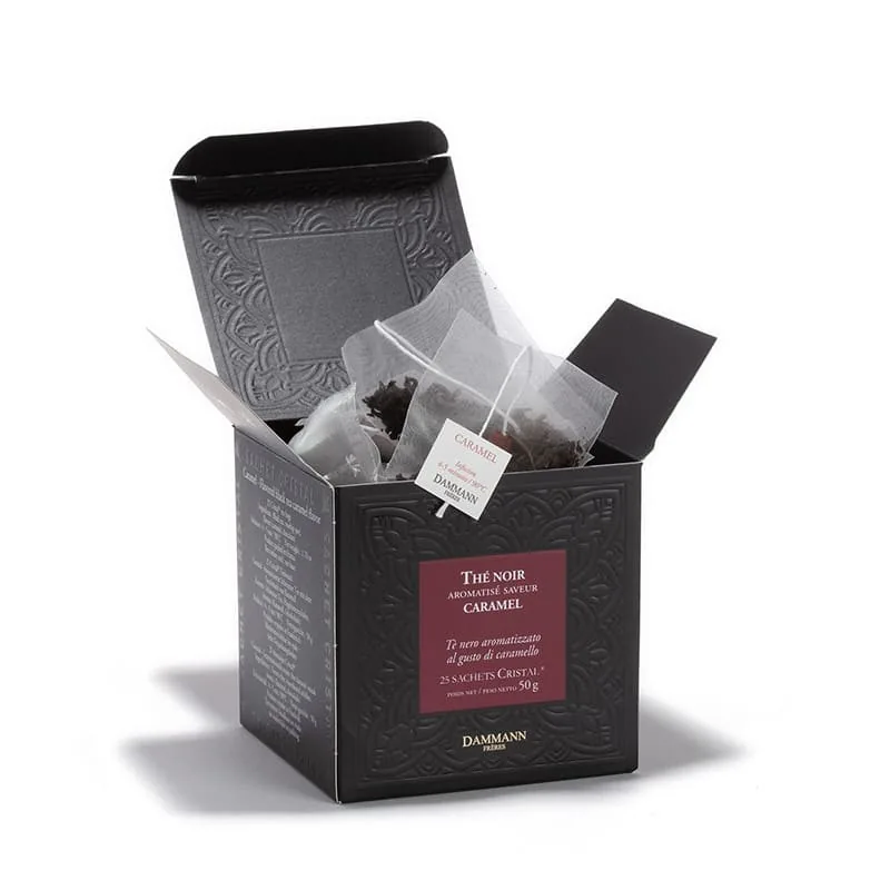 THÉ NOIR - CARAMEL, 25 SACHETS CRISTAL ®