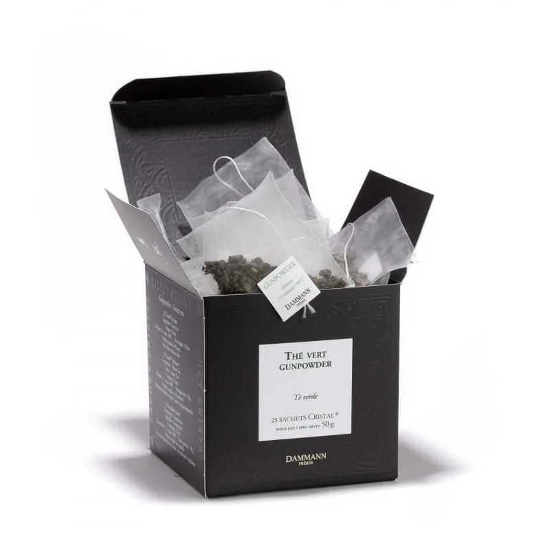 THÉ VERT - CHINE GUNPOWDER, 25 SACHETS CRISTAL ®