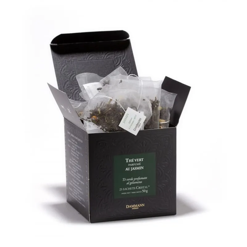 [307-C] THÉ VERT AU JASMIN, 25 SACHETS CRISTAL ®
