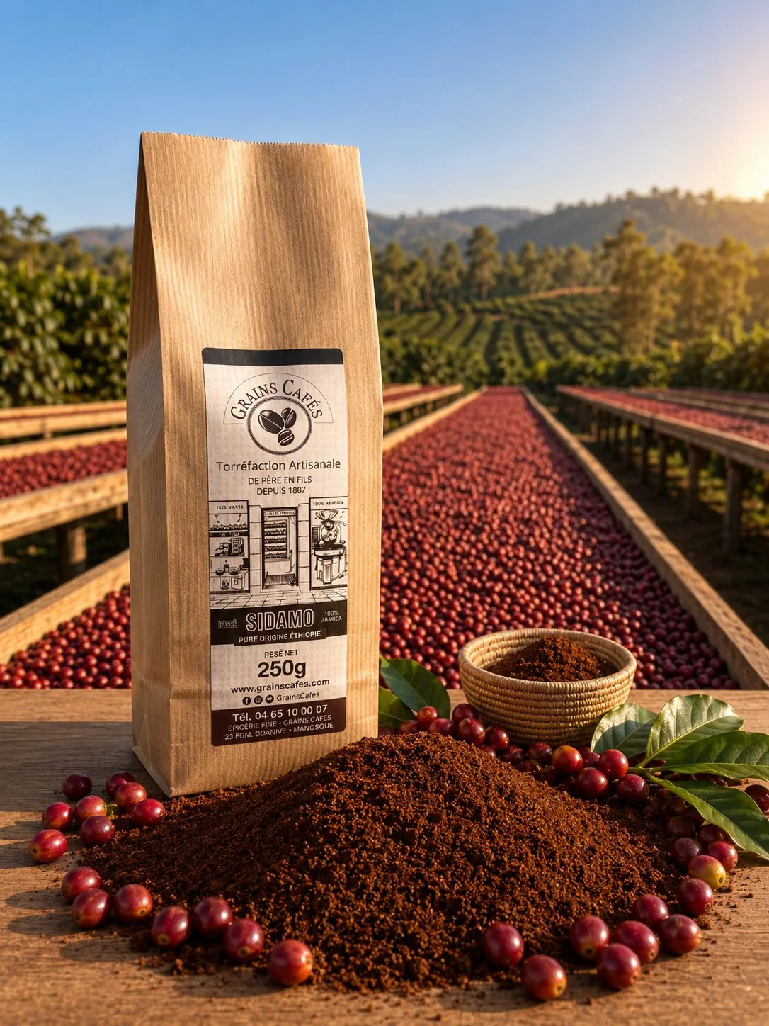 Sidamo Éthiopie - Moulu (Oriental)