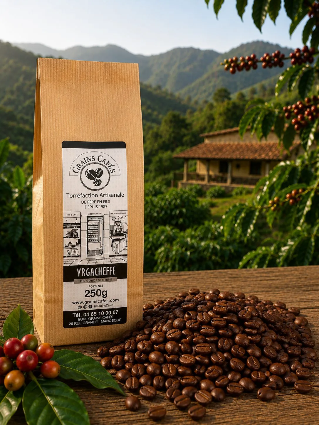 Moka Yrgacheffe Éthiopie - Grains
